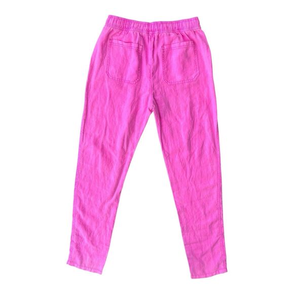 Lilly Pulitzer Pink Linen Drawstring Pants Women’s Small Stretch Waist 28–32 - Picture 3 of 5
